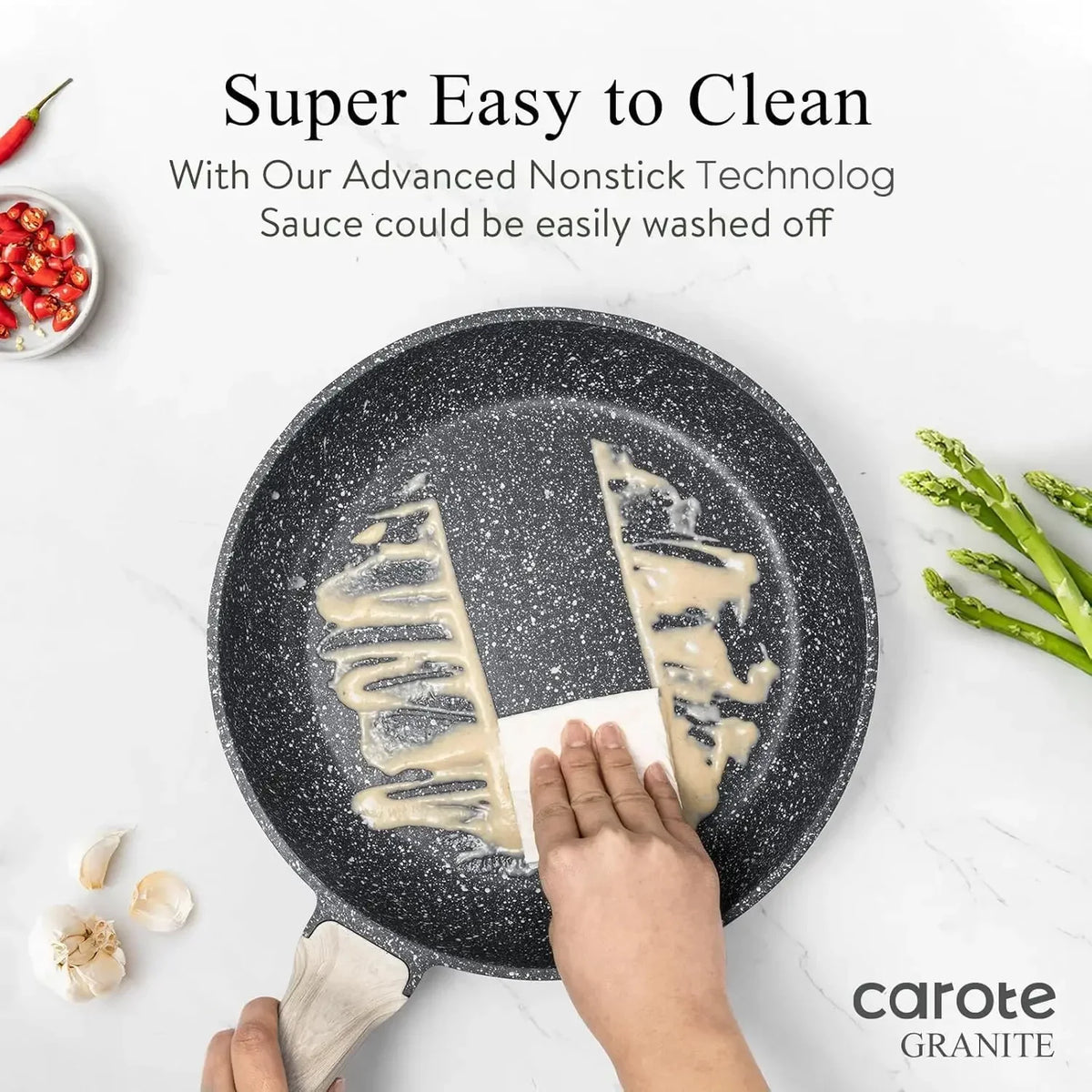 8 Inch Classic Granite Nonstick Frying Pan Skillet