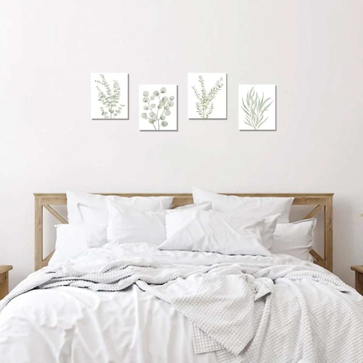 4‑Pcs Framed Botanical Canvas Wall Art 8×10 Inch, Boho Wall Decor for Any Room....