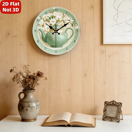 Vintage Green Wall Clock, Fresh Country Style10-Inch, AA Battery Not Included....