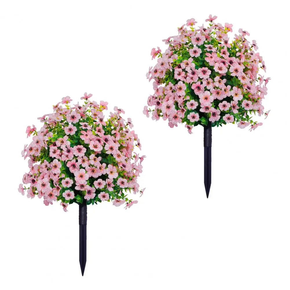 1/2Pcs Artificial Violets Flower with Stake Indoor Outdoor....