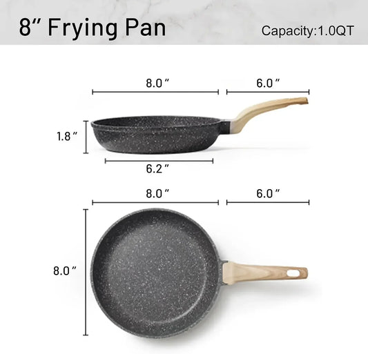 8 Inch Classic Granite Nonstick Frying Pan Skillet