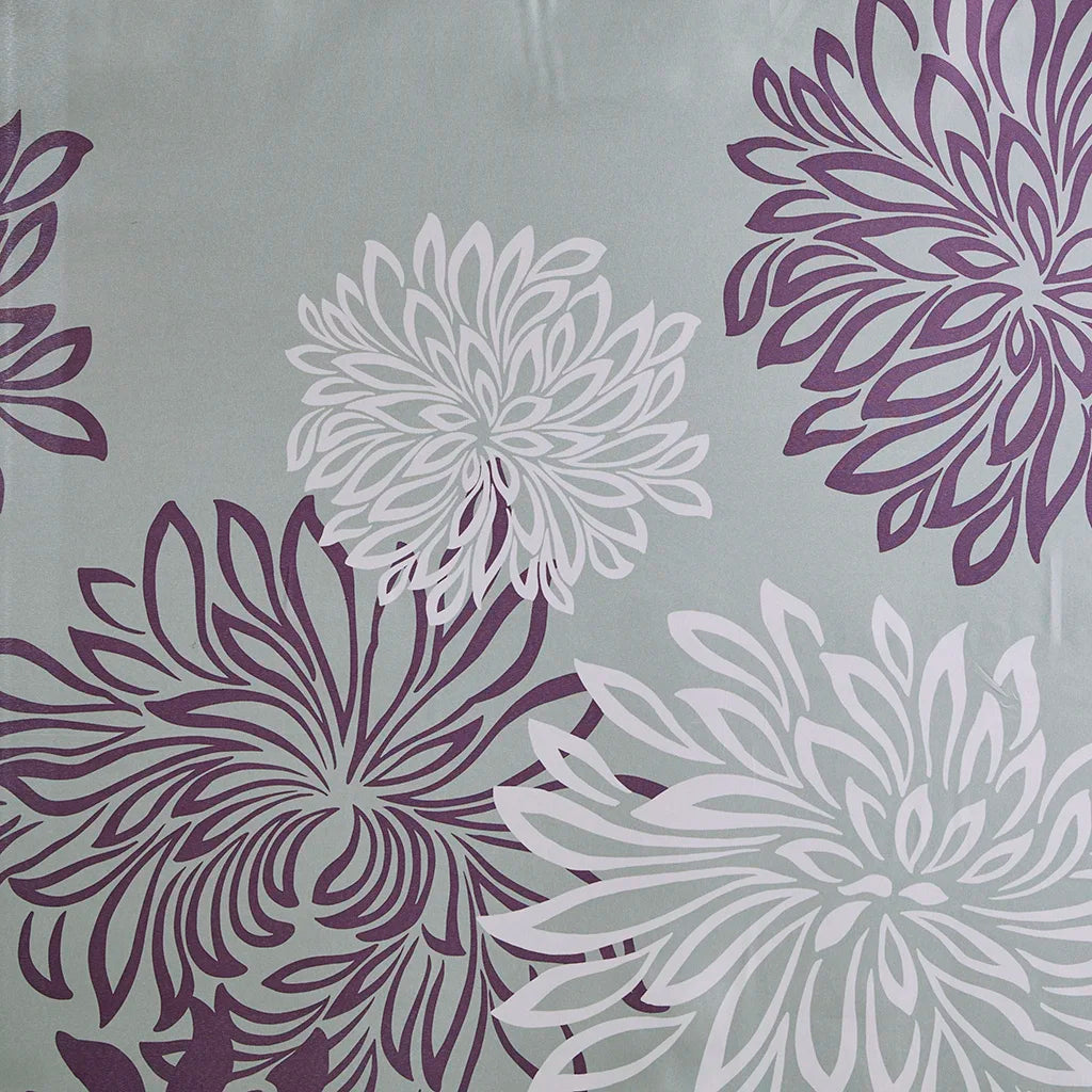Printed Floral Shower Curtain Waterproof Mildew Resistant Quick Dry Machine Washable Grommet Hook Ring Liner Rustproof HQ YS