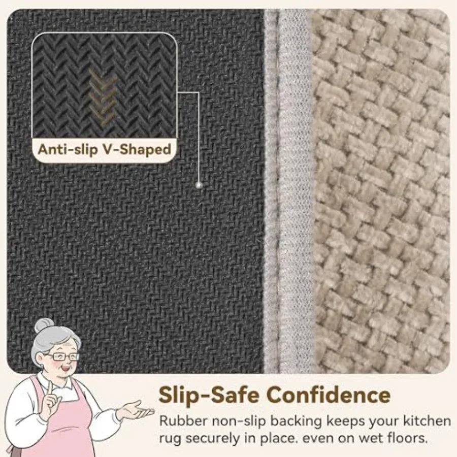 Bathroom Rugs,, Absorbent Bath Mats 24" x 16", Non Slip Washable, Quick Dry...