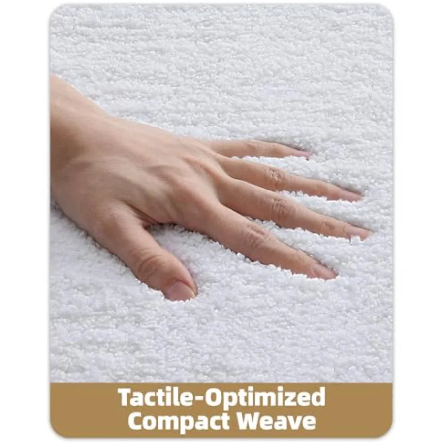 White Bath Mat 17x30, Absorbent Non-Slip Machine Washable.....
