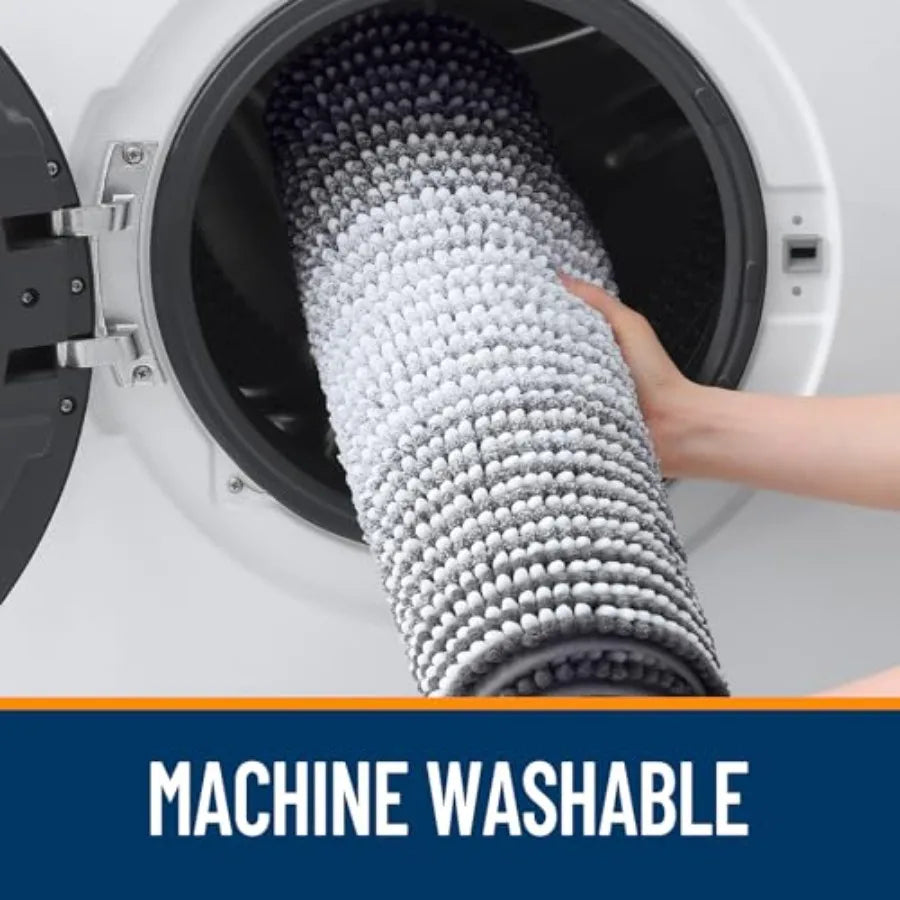 Bathroom Rugs 30x20, Absorbent Chenille, Rubber Backing, Machine Wash Dry...