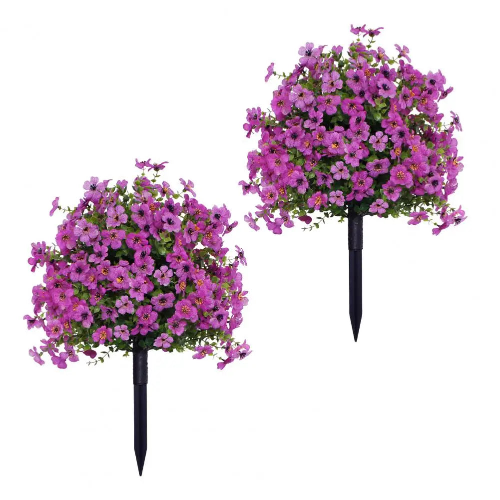 1/2Pcs Artificial Violets Flower with Stake Indoor Outdoor....
