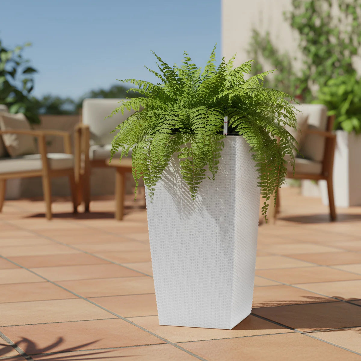 30 in Tall Large Flower Pots Planter with Self-Watering Drainage Holes and Inner Trays Indoor Outdoor