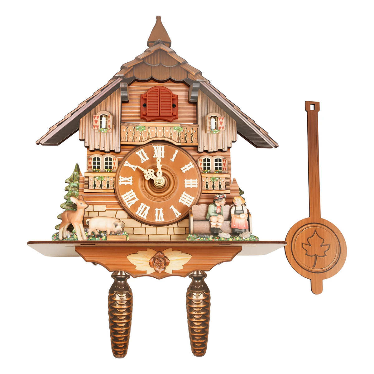 Vintage Wooden Wall Mount Cuckoo Clock 25*10*50cm ....