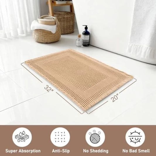 Bath Mat, Super Absorbent Non Slip, Machine Washable