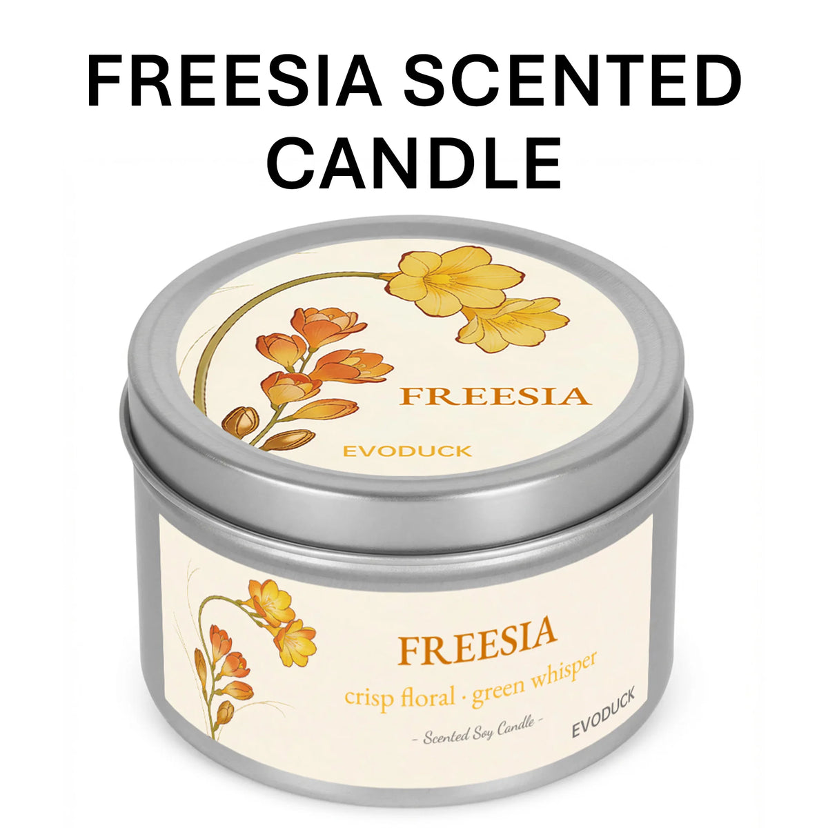 2Pcs Floral Scented Candle Set with White Tea Peony, Rose Jasmine, Freesia and Gardenia Fragrances, Natural Soy Wax,