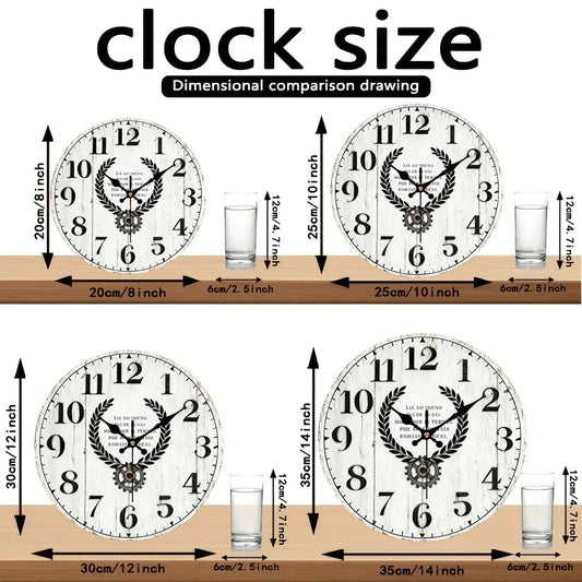 Gear Print Wall Clock, 4 Sizes, AA Bater Not Included....