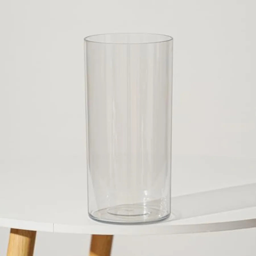 Flower Vase Acrylic Cylinder, 7.86" Tall Clear Vase