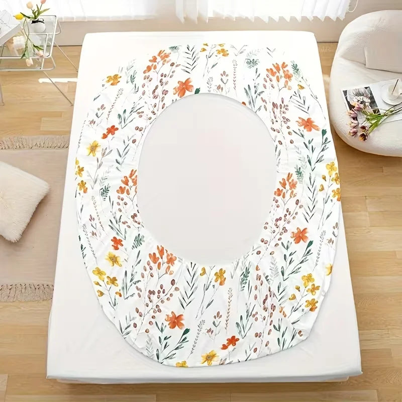 4-Piece Floral Print Duvet Cover Set: 1 Flat Sheet, 1 Fitted Sheet, 2 Pillowcases, Sizes: Large/King/Single/Double.