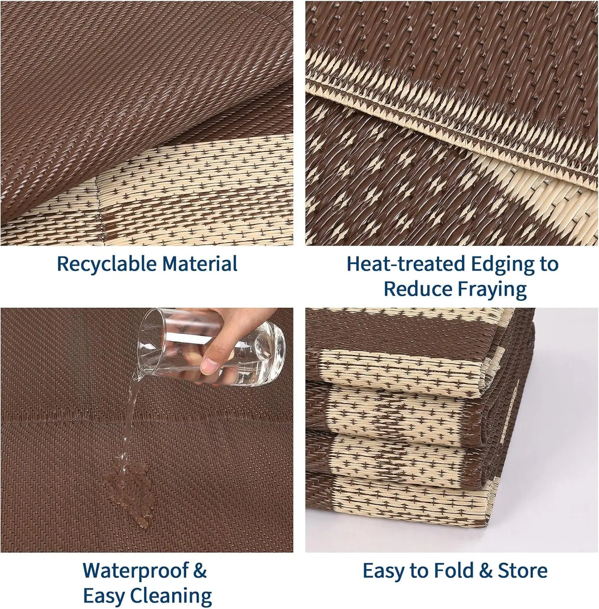 9x18FT Rug Washable Foldable Indoor Outdoor