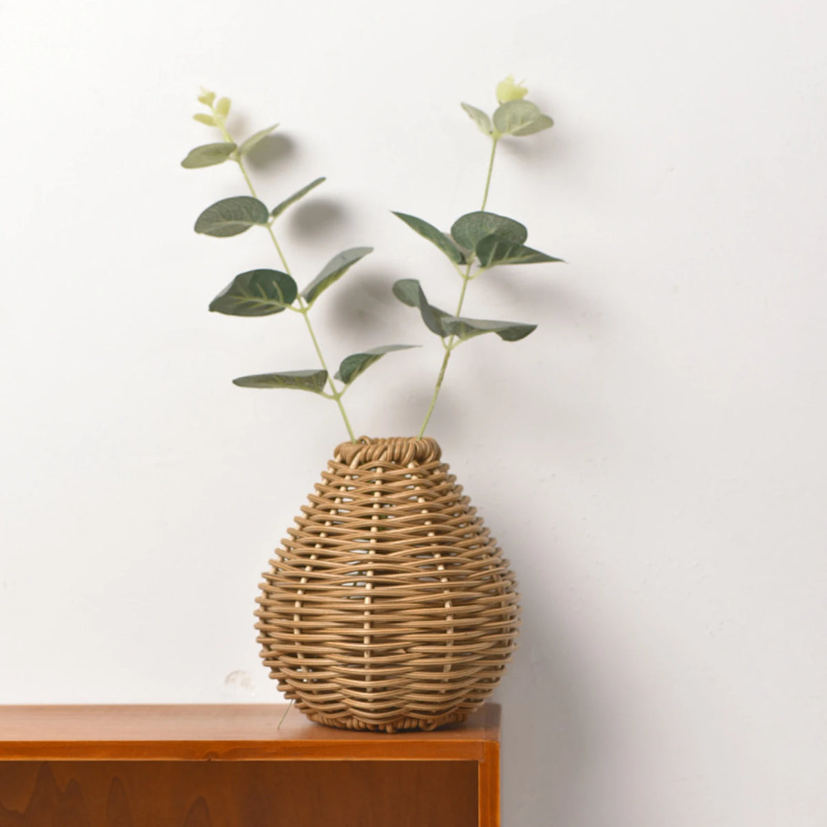 Handmade Vintage Hand Woven Rattan Vase
