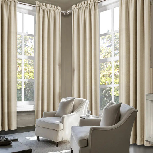 4pcs Light Filtering Curtains - Elegant Color Fade-Resistant, Rod Pocket Design,8 Sizes And 12 Colors....