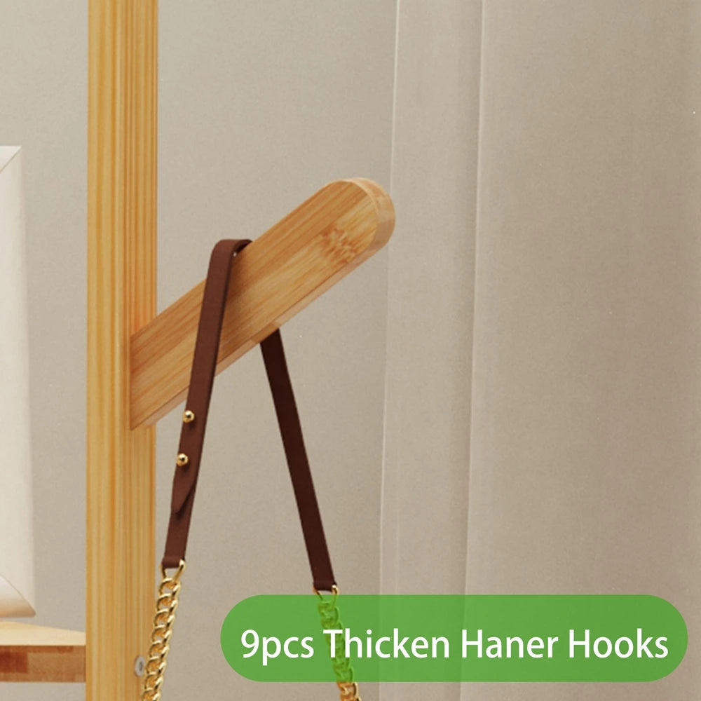 Bamboo Corner Tree Coat Rack, Hooks And Shelves, 65.75 x 15.75 x 15.75in