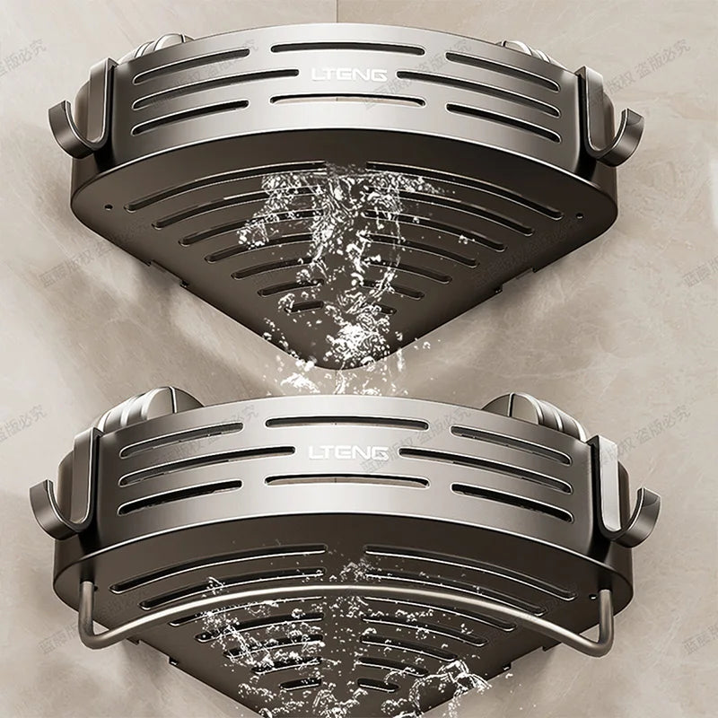 Wall Mounted Shower Basket, Rust-Free Suction Shelf, Quick Installation, No Tools Needed....