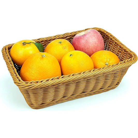 Handwoven Rattan Wicker Basket, Organizer for Fruits, Vegetables, Snacks....