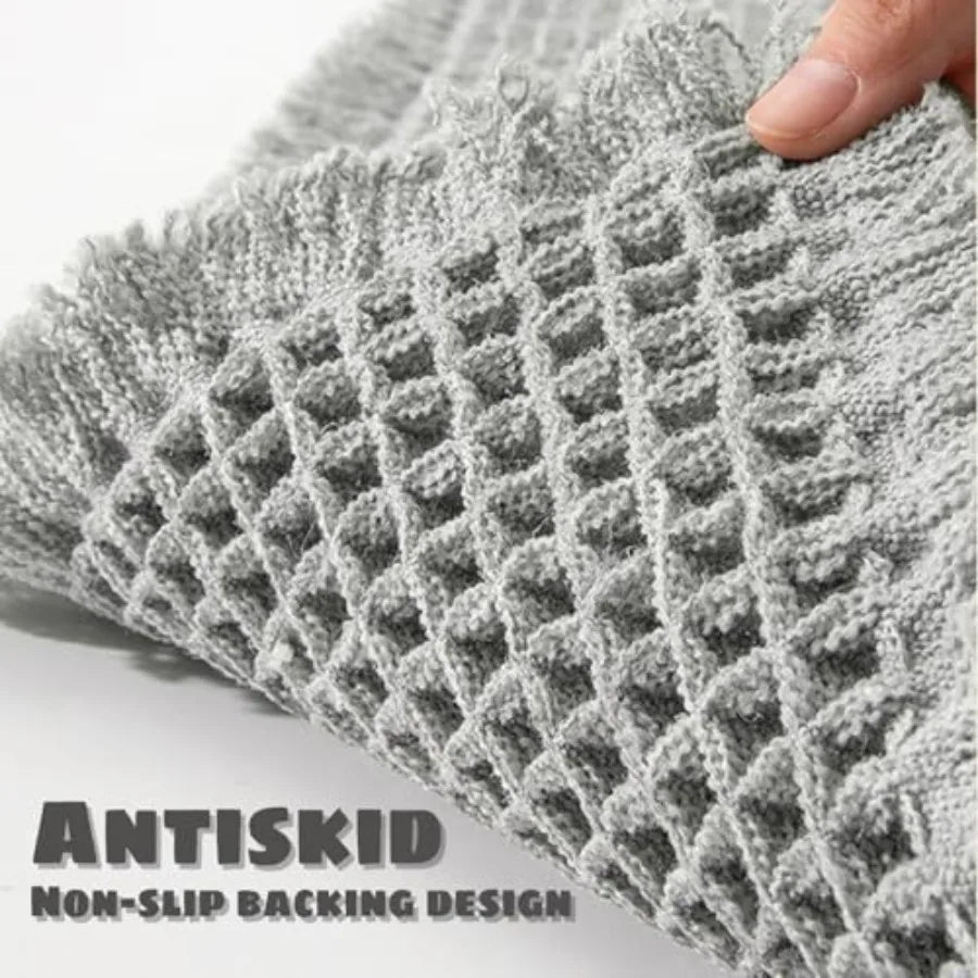 Washable Bathroom Rugs, 16 X24 Inches Grey