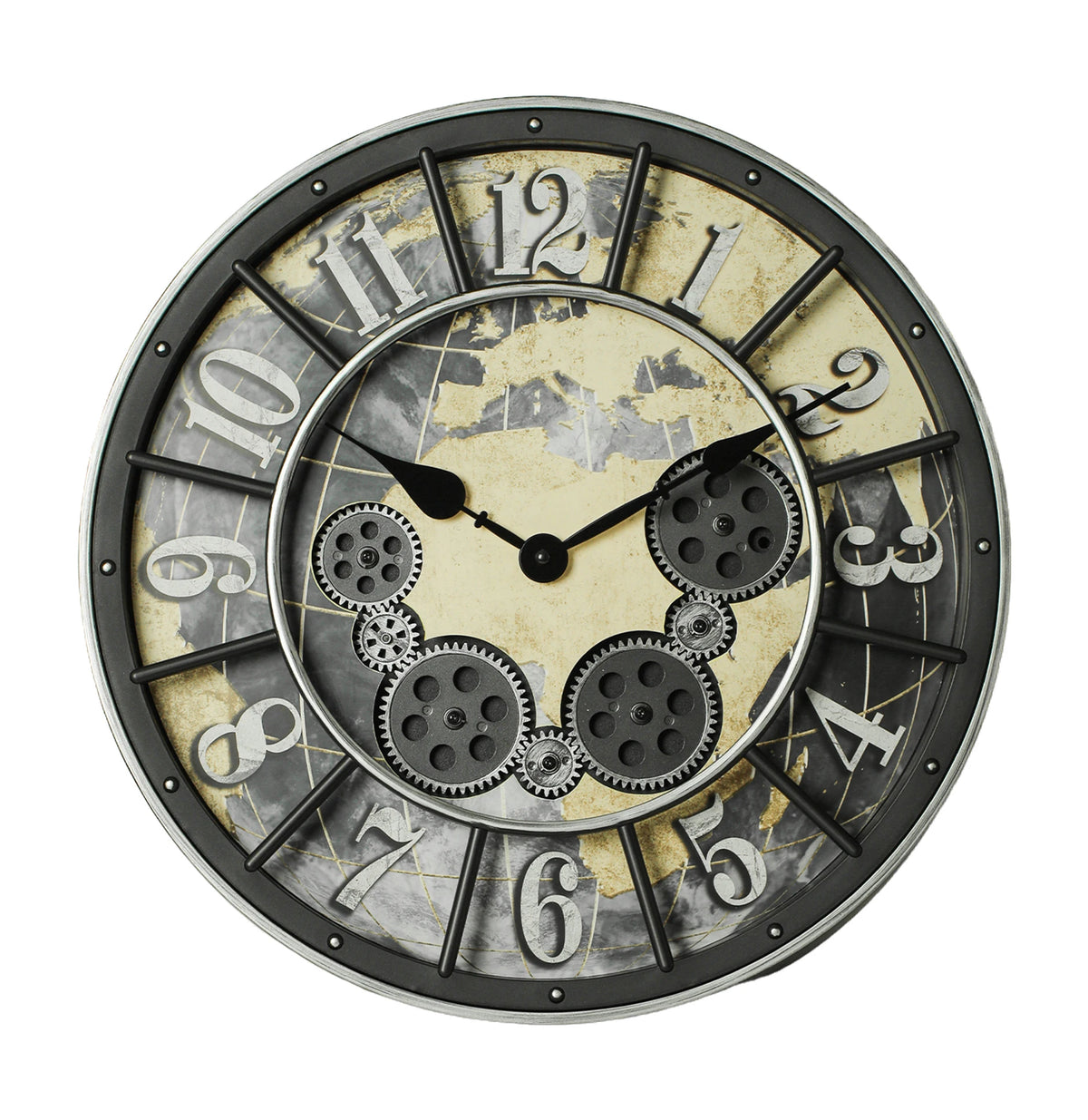 15/18 Inch Vintage Gear Wall Clock, 6 Styles 2 Sizes, AA Battery Needed....