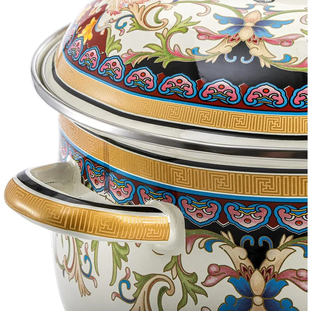 Enameled Cast Iron Stockpot with Cover, 4.5 Quart
