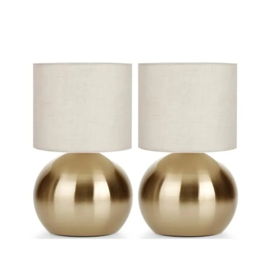 Modern Small Table Lamp Set of 2 with One-Button Inline Switch 10.4 Inches...
