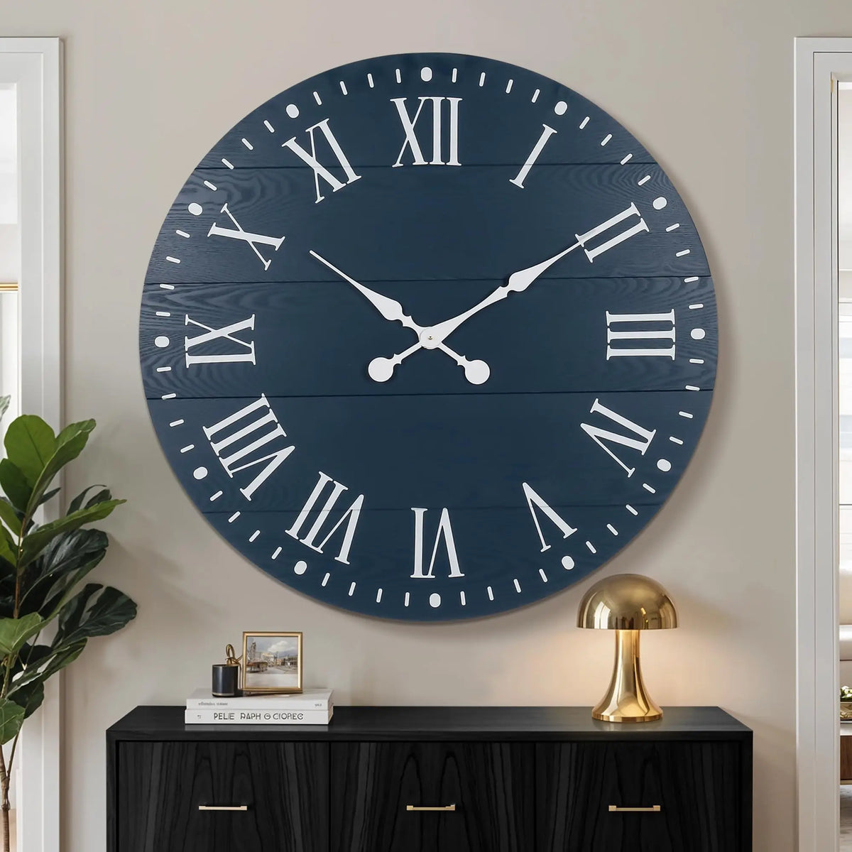 Farmhouse Wall Clock, Shiplap Design, Large, 4 Colors, 3 sizes, AA Battery Needed....