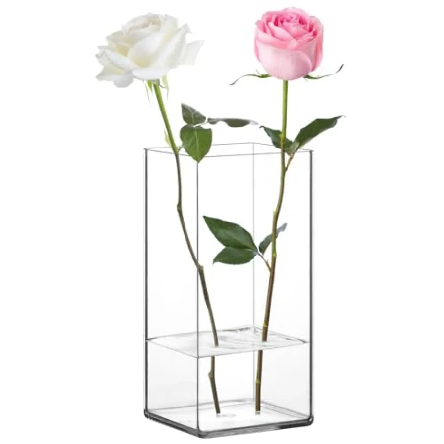 Plastic Vase, 4" W x 8" H Acrylic Flower Vase