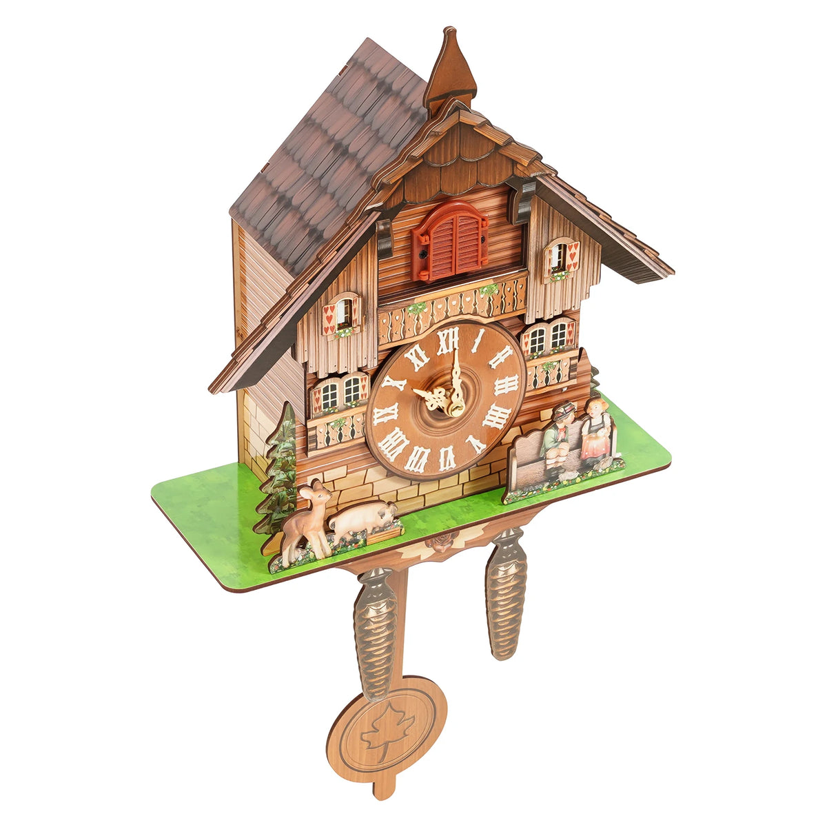 Vintage Wooden Wall Mount Cuckoo Clock 25*10*50cm ....