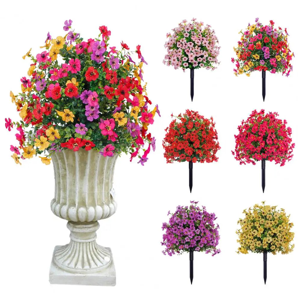1/2Pcs Artificial Violets Flower with Stake Indoor Outdoor....