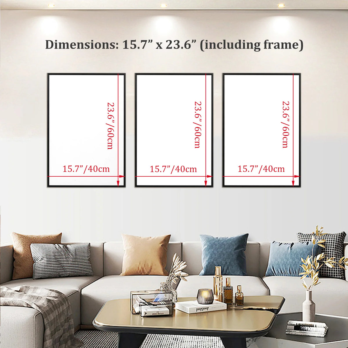 3 Panel Floral Wall Art, 16x24 Inch Colorful Flower Framed Prints....