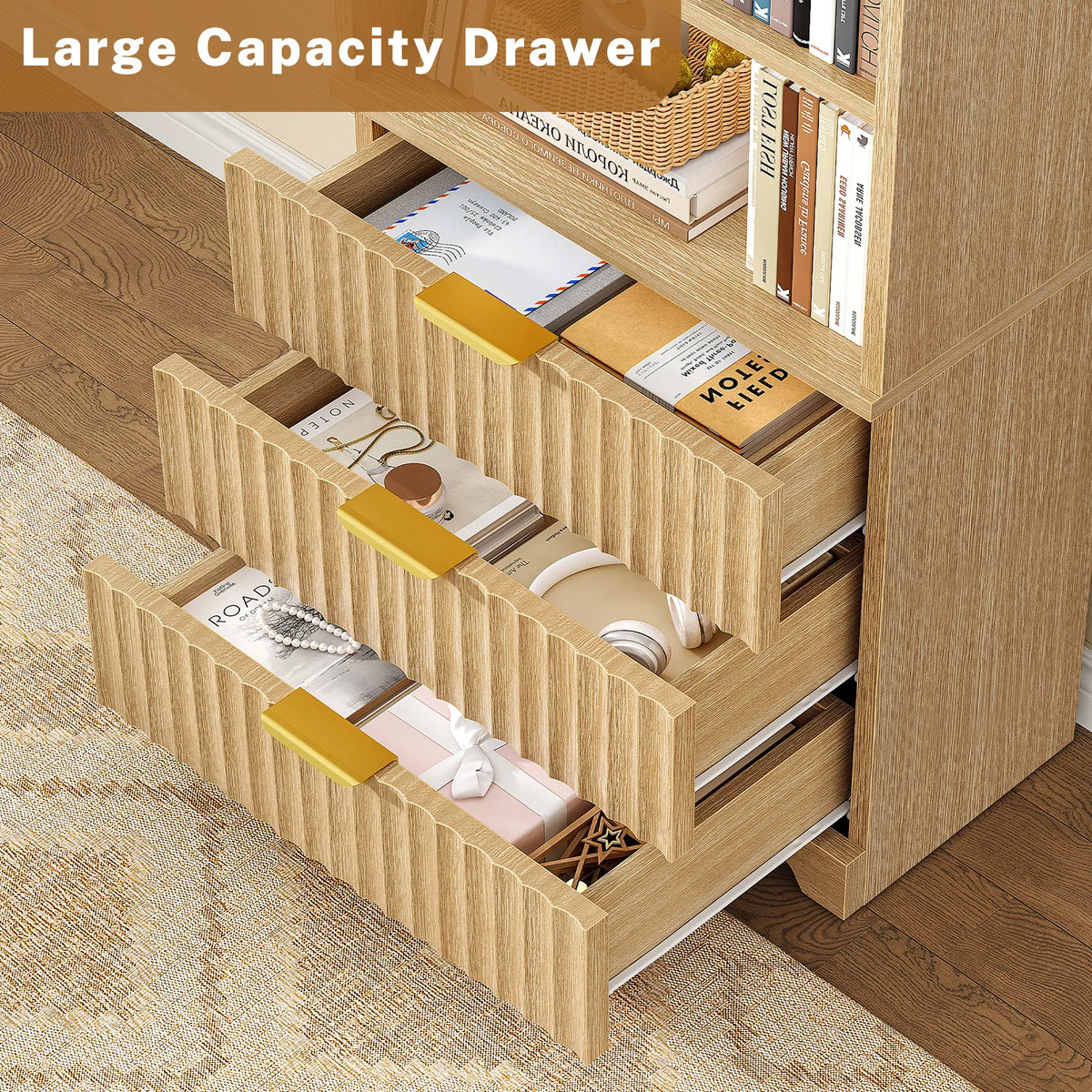 Tall Bookshelf, Bookshelves  with Drawers