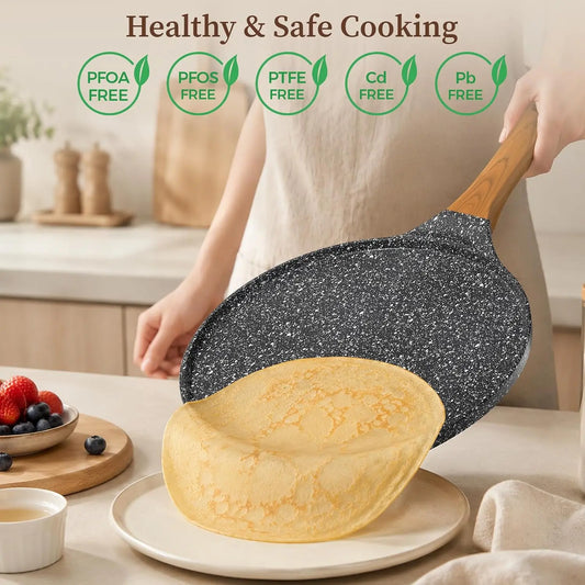 10-Inch Nonstick Crepe Pan with Wooden Spreader.....