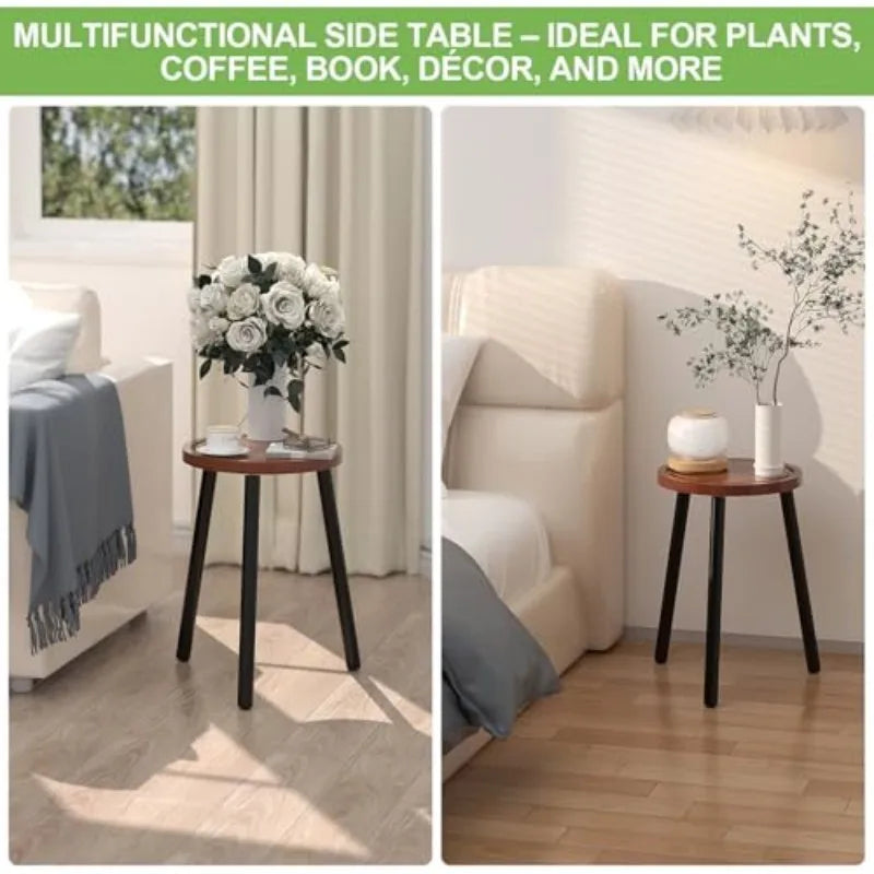 Set Of 2 Wooden Plant Stands, 16.7" Tall Plant Stand Indoor, Outdoor, Plant Stool....