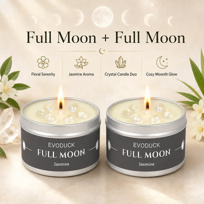 Moon Phase Crystal Scented Candle Set, 3oz  White Sage, Lemongrass, Jasmine and Lavender Aromatherapy, 9 Different variations Sets.....