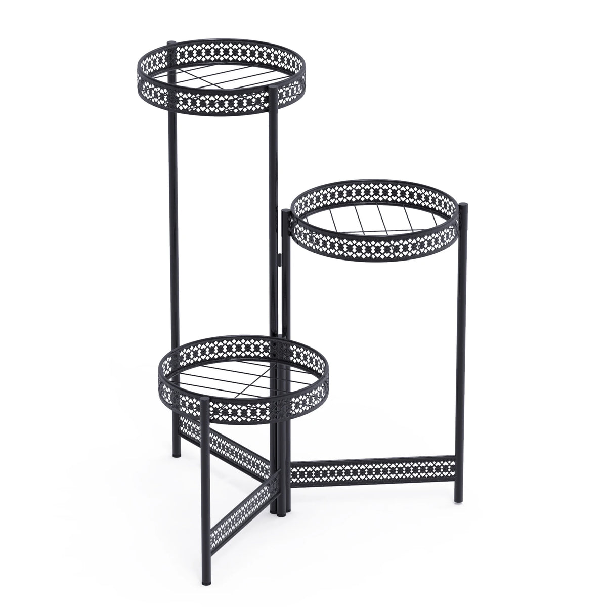 3/4 Tier Metal Plant Stand Indoor Black ....