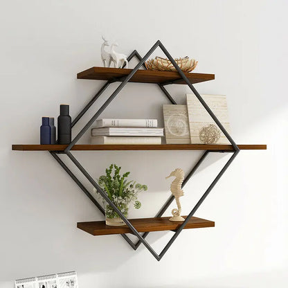 3 Tier Wood Floating Shelf, Wall Mounted Unit