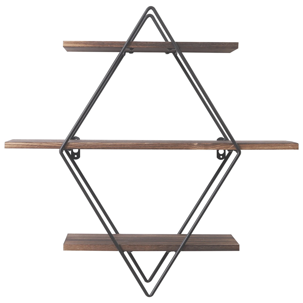 3 Tier Wood Floating Shelf, Wall Mounted Unit