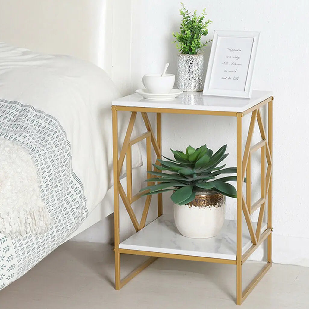 Luxury Marble Coffee Table Gold Frame...