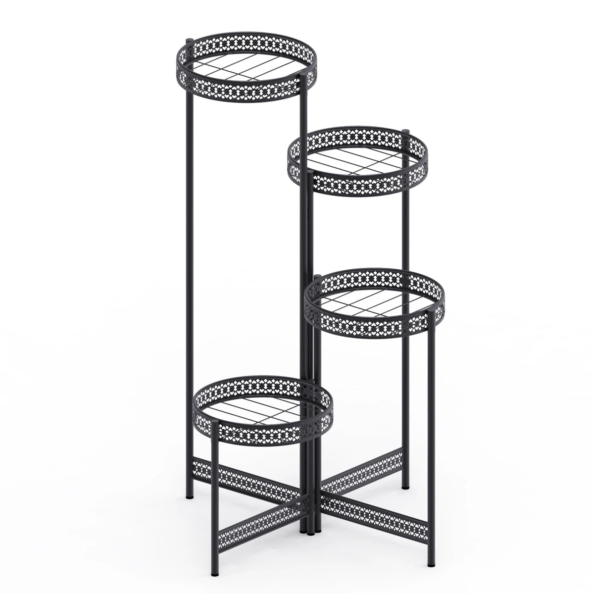 3/4 Tier Metal Plant Stand Indoor Black ....