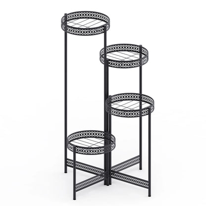 3/4 Tier Metal Plant Stand Indoor Black ....