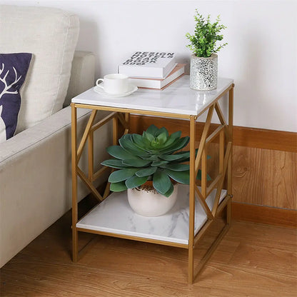 Luxury Marble Coffee Table Gold Frame...