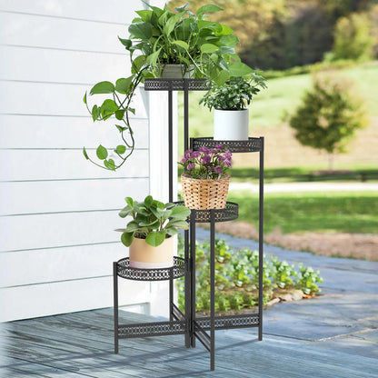 3/4 Tier Metal Plant Stand Indoor Black ....