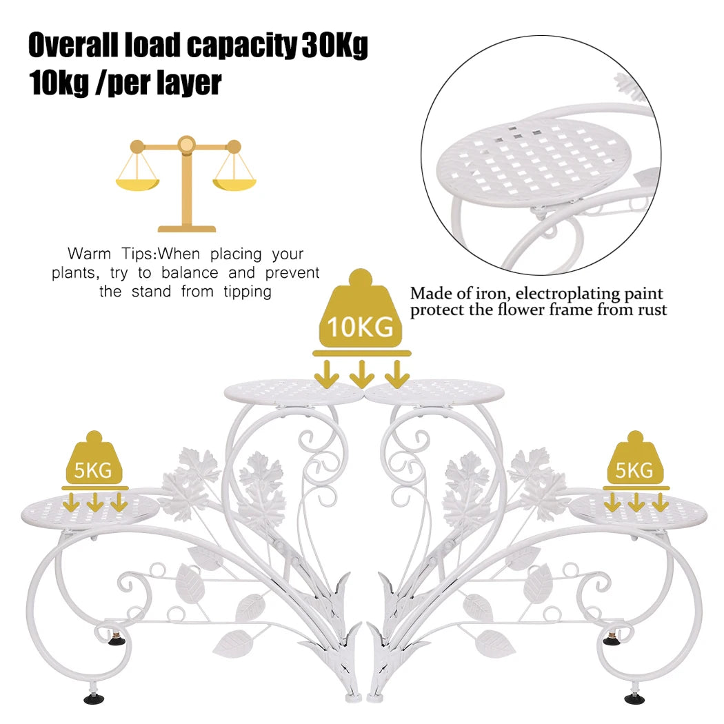 2PCS 4 tiers Classic Plant Stand, Indoor Outdoor....