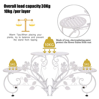 2PCS 4 tiers Classic Plant Stand, Indoor Outdoor....