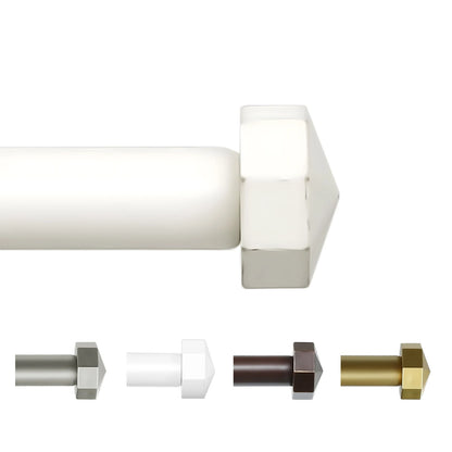 5/8 Inch Diameter Single Window Drapery Curtain Rod Set 5 Colors, 28 to 120 Inches.....