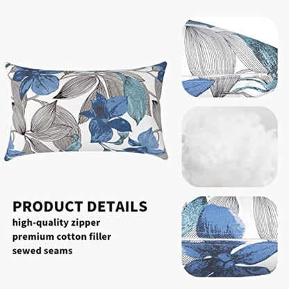 Pack of 2 Waterproof Indoor Outdoor Lumbar Throw Pillow sets. In Many Styles....