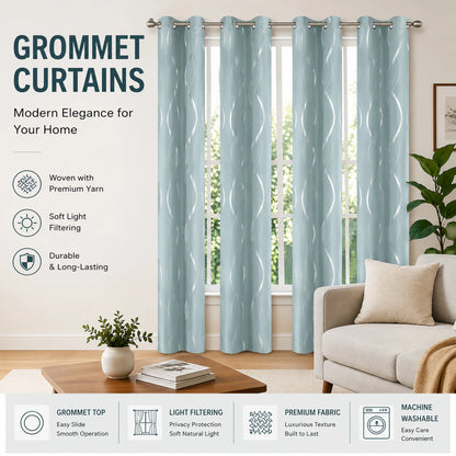 Luxury 100% Blackout Curtains Solid Color Window Drapes, Thermal Insulating Room Darkening with Eyelet Rings, 5 Colors, Many Sizes...