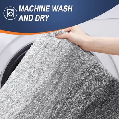 Bathroom Rugs Mat 30x20 Absorbent Microfiber , Rubber Backing, Machine Washable